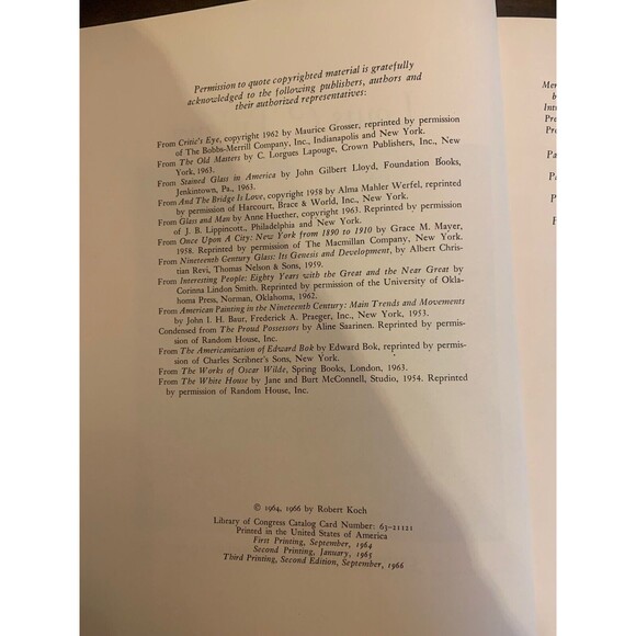 VTG Louis C Tiffany Rebel in Glass by Robert Koch Second Edition 1966 Hardcover - Picture 4 of 4